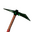 Black metal pickaxe